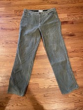 Orvis Men's Vintage Upland Collection Corduroy Pants Green Cotton Size 36x34