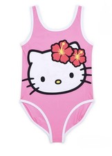 Hello Kitty One Piece Swimsuit Girls M 7/8 Hawaii
