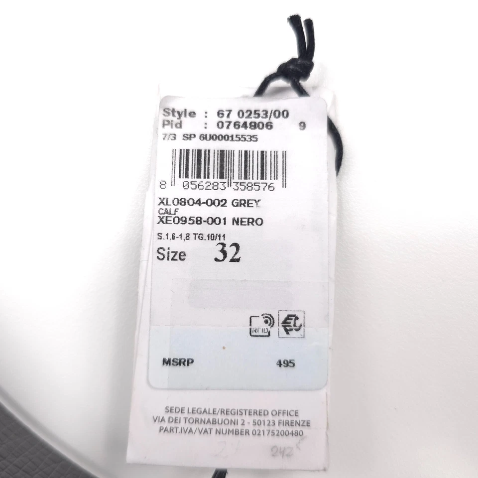 Cinturón reversible de cuero gris y negro Ferragamo $495 hecho en Italia para hombre talla 32 Foto 4 de 4