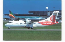 Postcard Airline AIR WALES ATR-42-320 G-KNNY No. A986 AUC1.