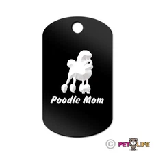 Poodle Mom Engraved Keychain GI Tag dog v3 standard Many Colors