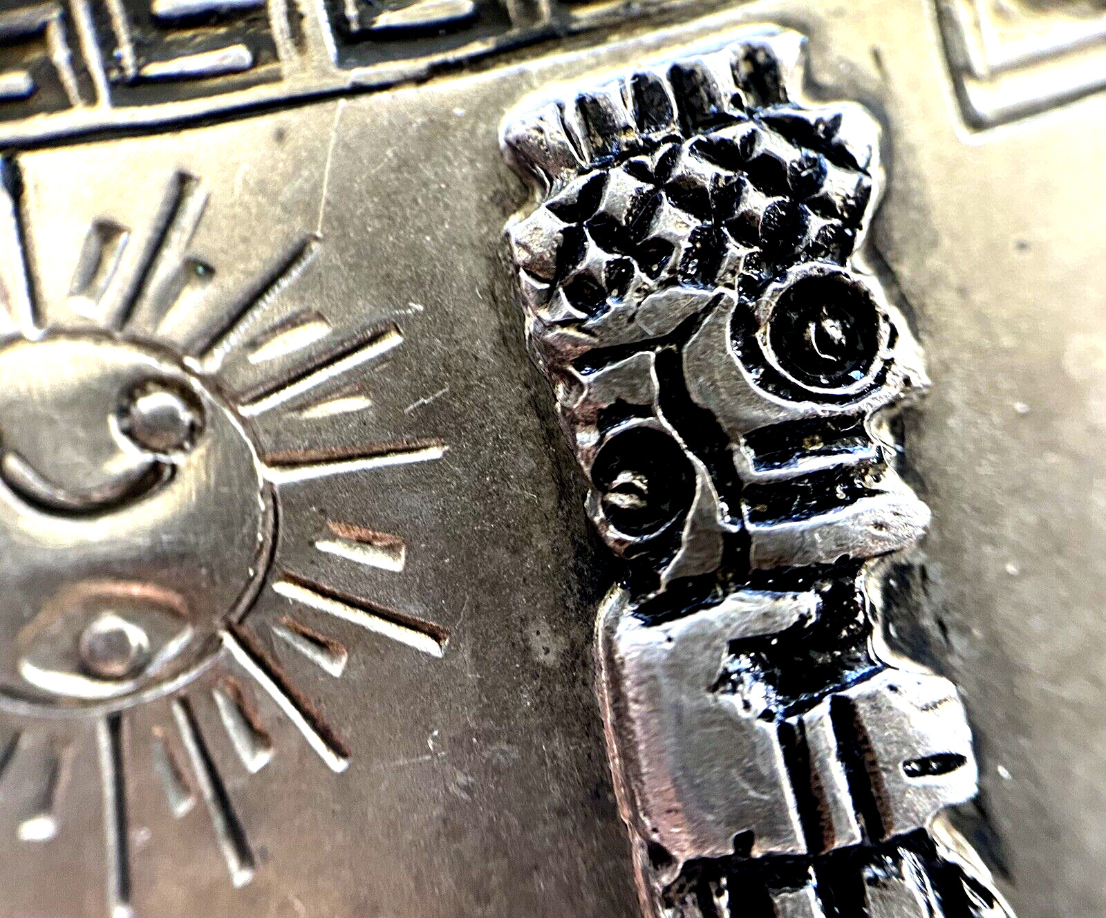 Vintage Signed Peri 925 Sterling Silver Aztec May… - image 12