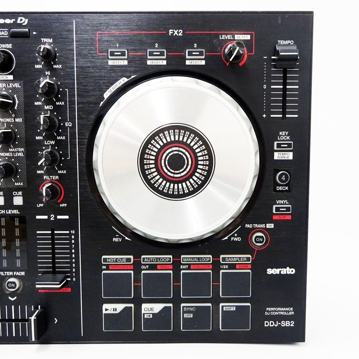 Pioneer DJ DDJ-SB2 Black DJ Controller 2-Channel Serato DJ