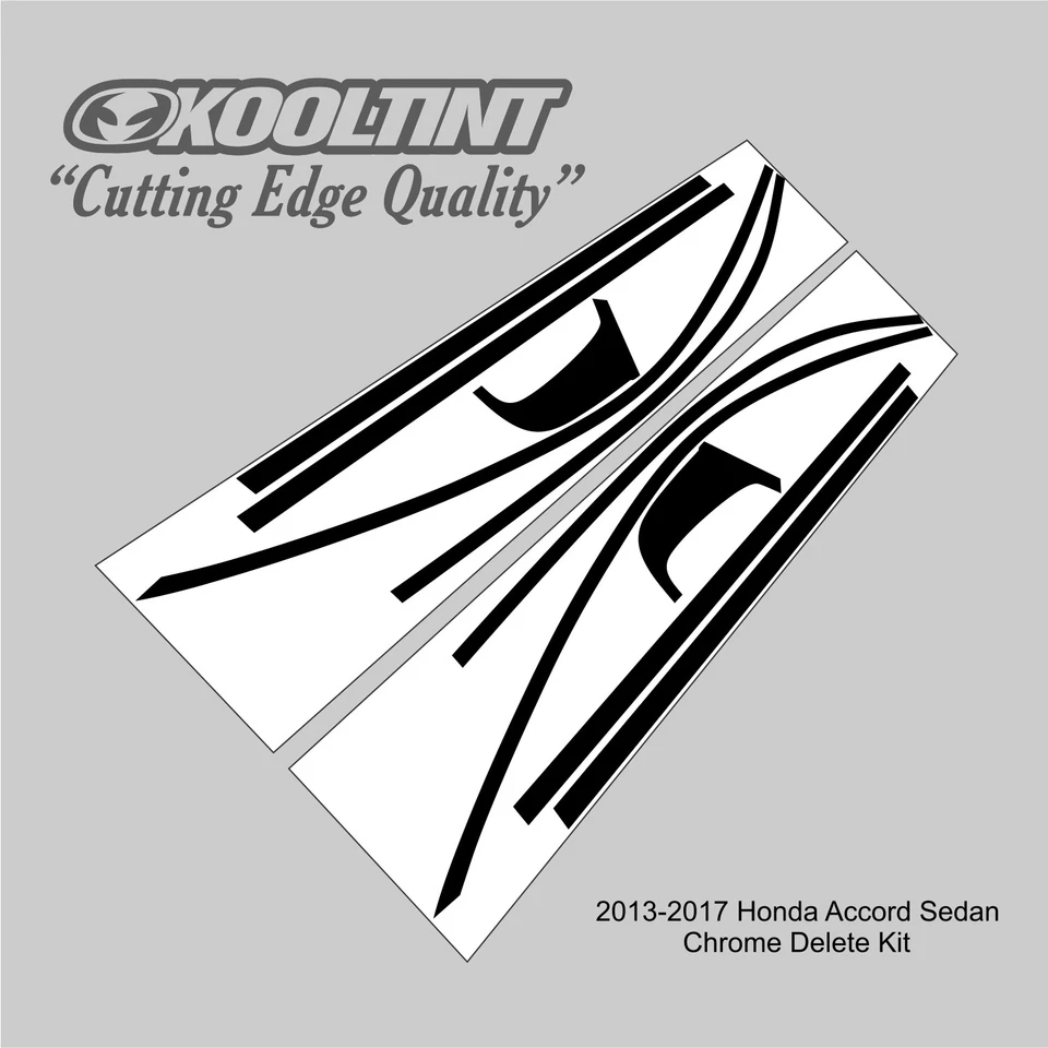 Superposición de vinilo de eliminación de cromo que se adapta a la moldura de ventana del sedán Honda Accord 2013-2017 Foto 2 de 3