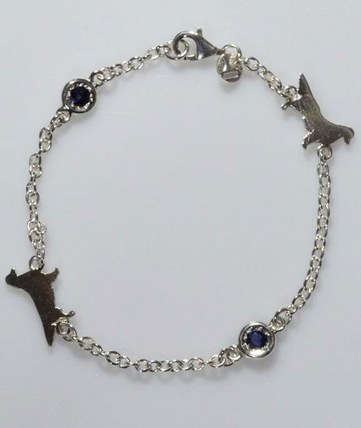 Gold 3 Armband Mit 925 Silber NatüRlichen Saphiren Luce-image