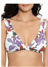 Time and Tru Swim Bikini Top Missy Contemporary Ruffle Straps size M 8/10 C8F