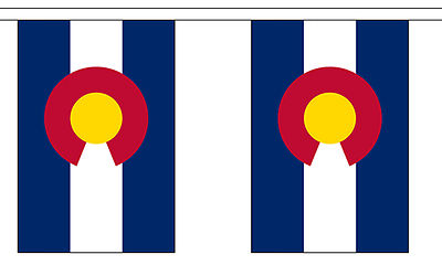 COLORADO U.S. STATE BUNTING 9 Meter 30 Flaggen Polyester Flagge