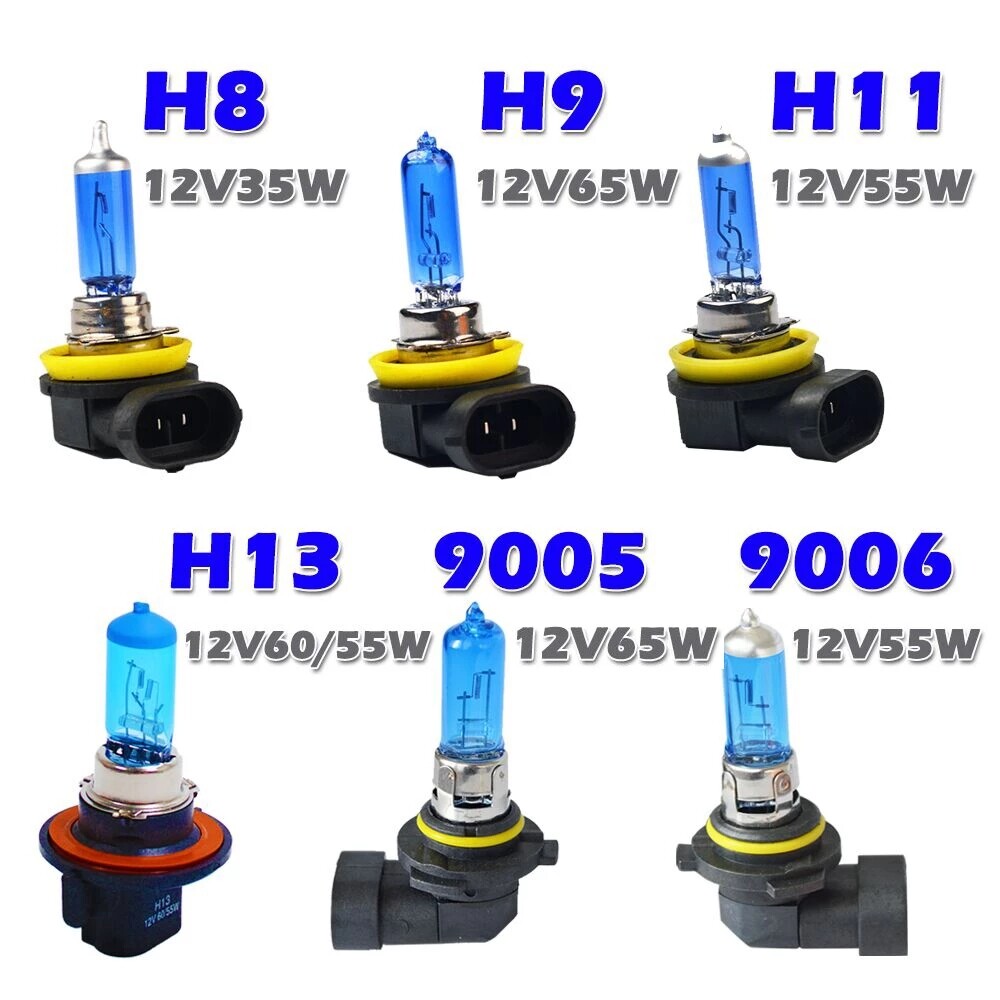 Ampoule Phare Halogène Jaune 3000K - 55W Ou 100W Au Choix - Compatible H1, H3, H4, H7, H8, H9, H11, HB3, HB4 - Neuf