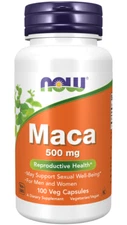 NOW FOODS Maca 500 mg 100 Caps Reproductive Health 06/27EXP
