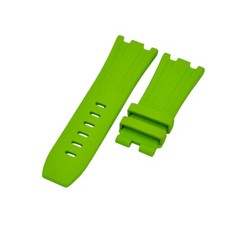 28mm Green Rubber Watch Strap For Audemars Piguet Royal Oak 42 Grip Tang Buckle
