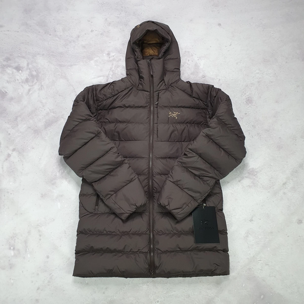 ARCTERYX Thorium Hoody Down Insulated Parka Coat Small Brown Red BNWT RRP 450