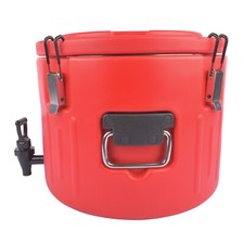 Portable Water Cooler with Handles Outdoors Water Red 5 Gallon Stainless Steel