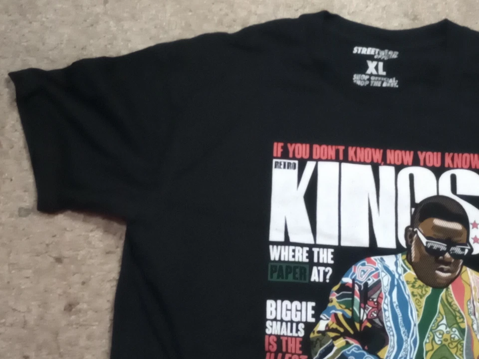 Men's XL Biggie Smalls T Shirt Short Sleeve Used Retro Graphics - Image 4 of 4