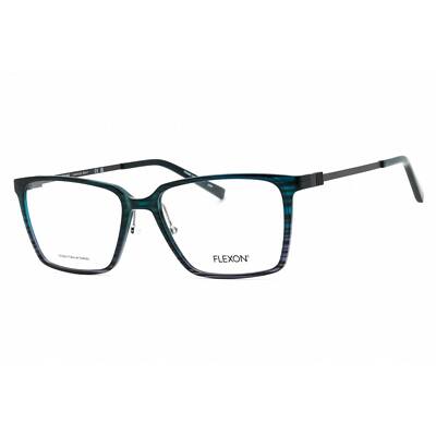 Flexon Men's Eyeglasses Teal/Grey Gradient Rectangular Frame FLEXON EP8010 320