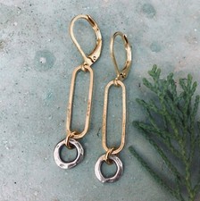 NEW HANDCRAFTED SUNDANCE CHARM LINK EARRINGS HANDMADE ARTISAN JEWELRY