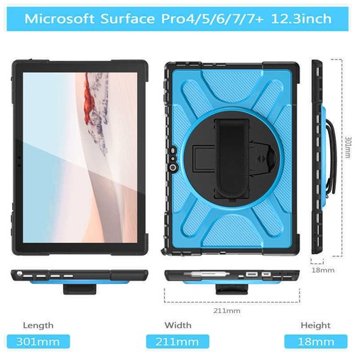 For Microsoft Surface Go 2 3 Pro 4 5 6 7 8 Shockproof Rotating Rugged Case Cover - Picture 38 of 83