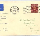 GB KGV 1934 FDC 1½d PHOTOGRAVURE Cardiff-Liverpool *FIRST DAY COVER* Flown XT112