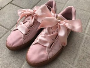 PUMA BASKET HEART Rosa Sneakers Scarpe da ginnastica donna TG 38.5 | eBay