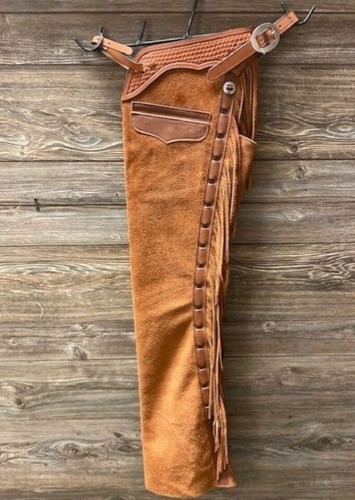 Best Veste de cowboy en daim à franges pour homme - Marron - XL