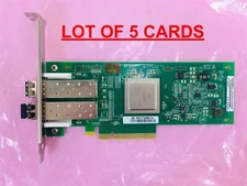 Lot of 5 QLogic QLE2562 8Gb Dual Port Fibre Channel HBA FP w/ 8Gb SFP+