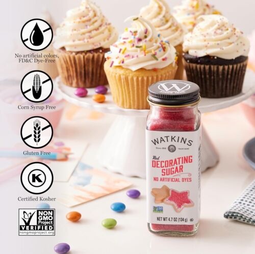 Watkins Red Decorating Sugar, 4.7 Ounce Jar, 3-Pack - Picture 4 of 7