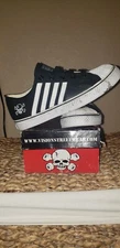  Vision Street Wear Duane Peters Canvas Lo Retro*4 STRIPES* BLACK  US 7