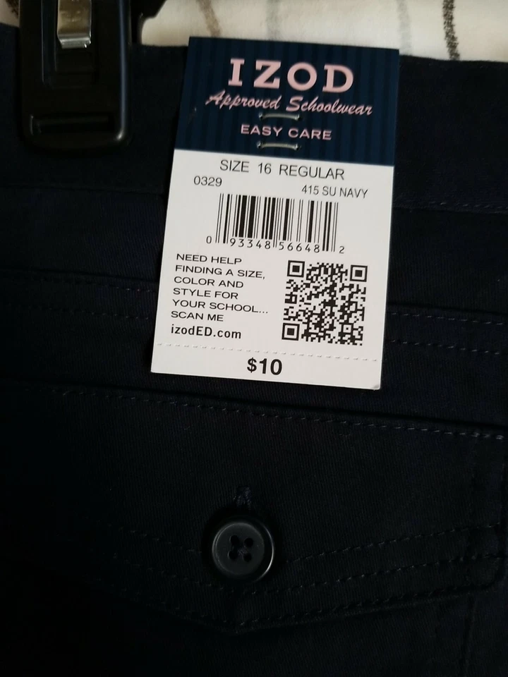 Pantalones capri elásticos skimmer talla 16 Izod aprobados para niñas Foto 3 de 4