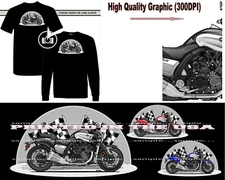 Yamaha V Max VMax Motorcycle Art Racing Flags DigiRods Cartoon Car Black T Shirt