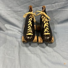 Vintage Chicago Roller Skates Men  s Black Size 5 Black With Original Case