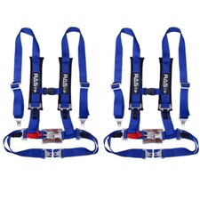 1pair 2inch 4-point Racing Car Harness Quick Release Seat Belt W Shoulder Pads