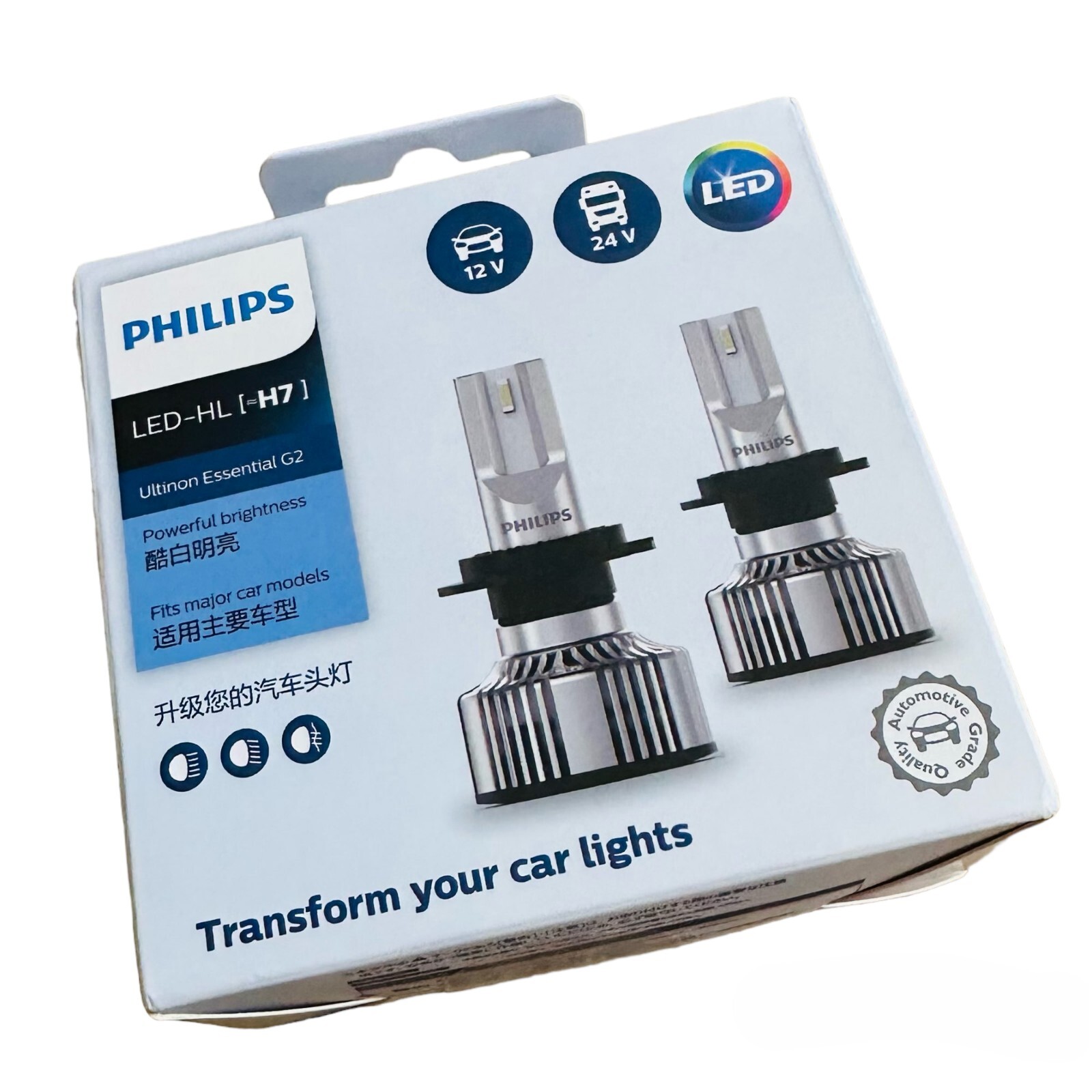 Coppia Lampadine Led H7 Philips Ultinon Essential 6500K Auto 12V Canbus Luxeon - Miniatura 2