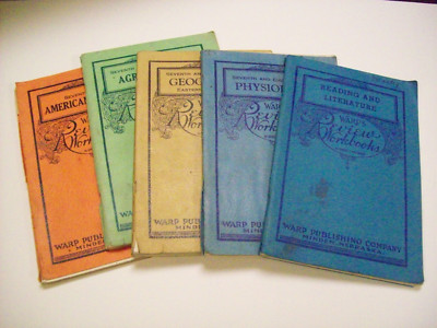 5 WARP'S WORKBOOKS READING G LITERATURE,GEOGRAPHY,AGRICULTURE,AM HIST PHYSIOLOGY