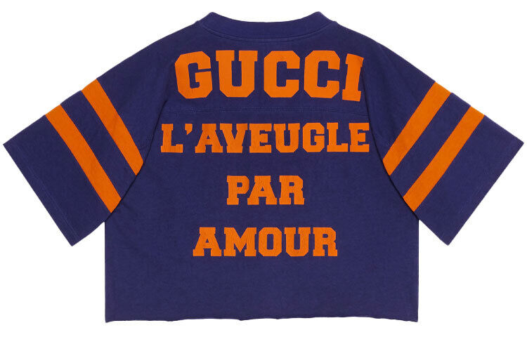 Gucci 1921 Gucci/L'Aveugle Par Amour' T-Shirt 'Inchiostro Gucci 1921 Gucci/L'Aveugle Par Amour' T-Shirt 'Inchiostro