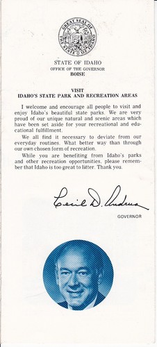 Brochure vintage 1975 Idaho State Parks con mappa "Il tuo da godere" - Foto 2 di 2
