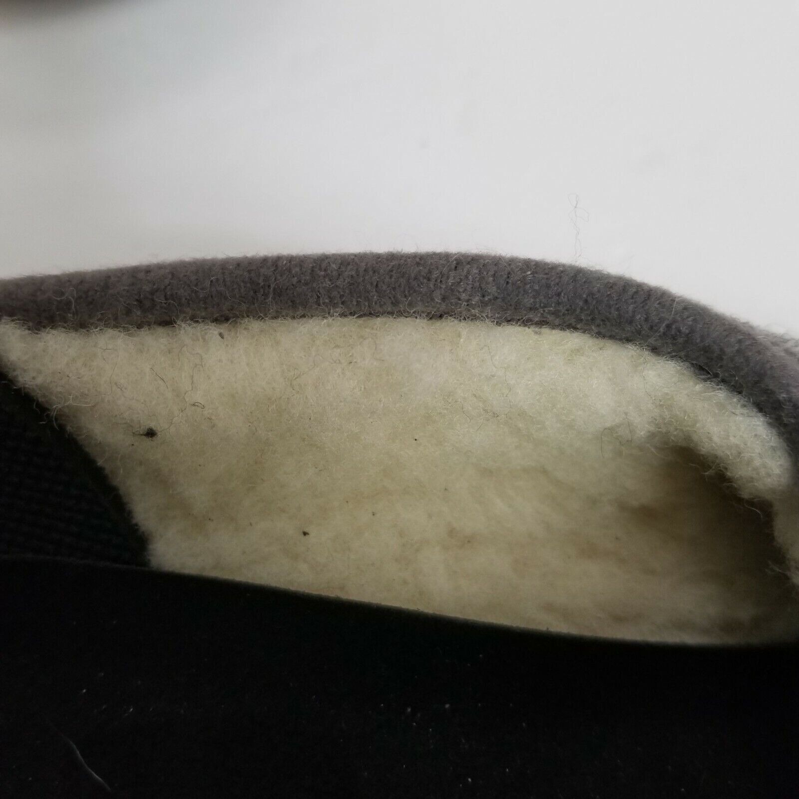 SAOLA Mahabis Ciabatte Donna Classiche Lana Grigio con Suola Esterna Avorio Rimovibile 38