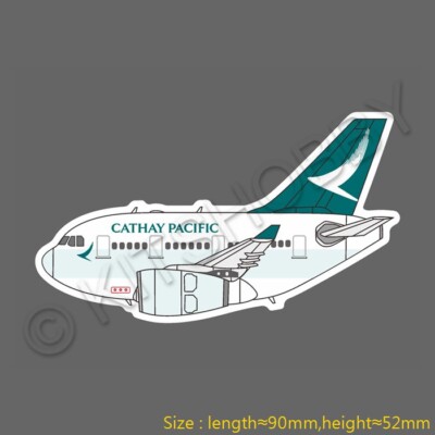 Airbus A330 Cathay Pacific Egg Plane Q Logo Sticker (Size 9 cm x 5.2 cm)