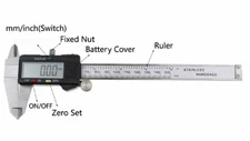 Vernier Caliper Gauge Micrometer Digital Micrometer Caliper 6" LCD Screen