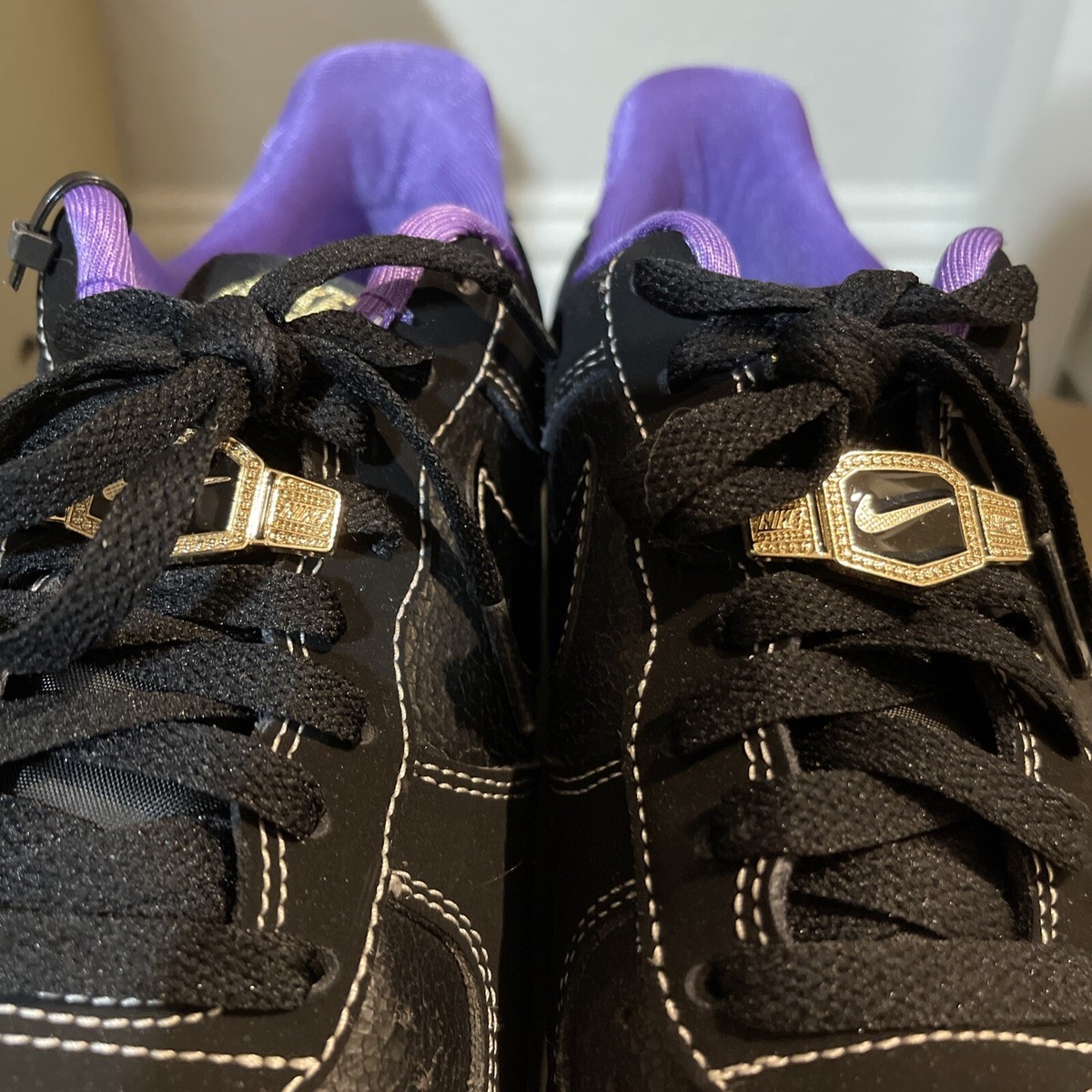 Nike Air Force 1 Low '07 LV8 World Champ Black Purple Size 8.5 | eBay