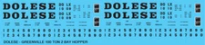 N Scale - Dolese 100T 2 Bay Open Hopper Decals