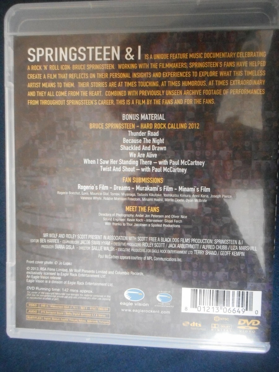 Springsteen & I (DVD) 801213066490| eBay