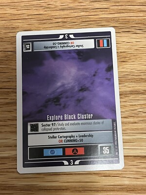 Star Trek CCG 1E Alpha WB 1994 Explore Black Cluster Mint Rare Card