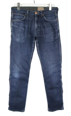Wrangler Bostin Herrenjeans W30 L30 Blau Denim Slim Fit Stretch Whiskers Neu - Bild 1 von 4