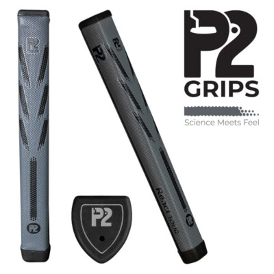 P2 Golf Puttergriff - React Tour Midsize Grey - Ersatzgriff + GRATIS Tape
