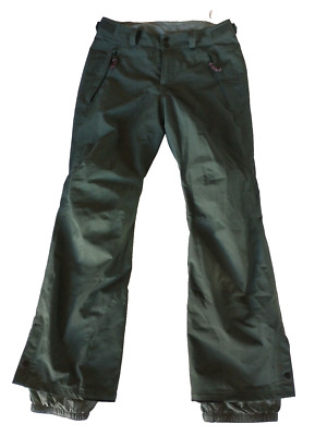 ONeill Snow Ski Board Pants Size Med Green Hyperdry Waterproof Breathable 32/31