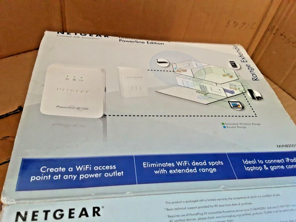 Netgear Universal WIFI Range Extender Powerline Edition XAVNB2001  - Image 4 of 4