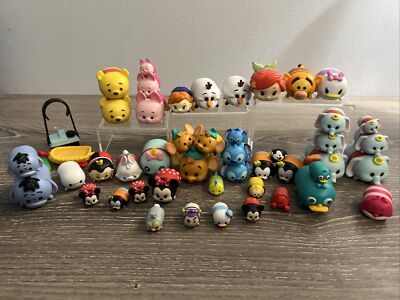 Disney Tsum Tsum Vinyl Figures LOT of 40+ Figures And Accessories