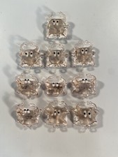 Glass Crab Figurine Miniature Hand Blown Aquarium Decor Theme Set of 10