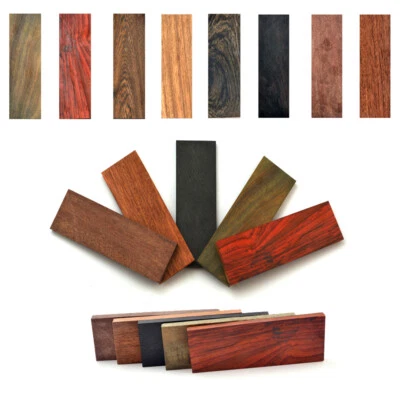 2/4X DIY Messergriff Material Ebenholz Mahagoni Holz Klinge Schuppenplatten - Bild 1 von 4