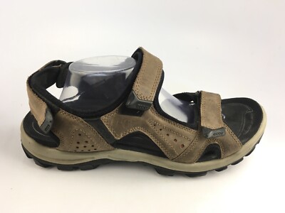 Ecco Men's Brown Leather Receptor Sport Hiking Sandal Sz 47( 13 US) 