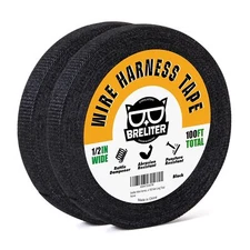 Wire Harness Tape - 2Pack High Temp Wiring 1/2inch*2pack, Black 